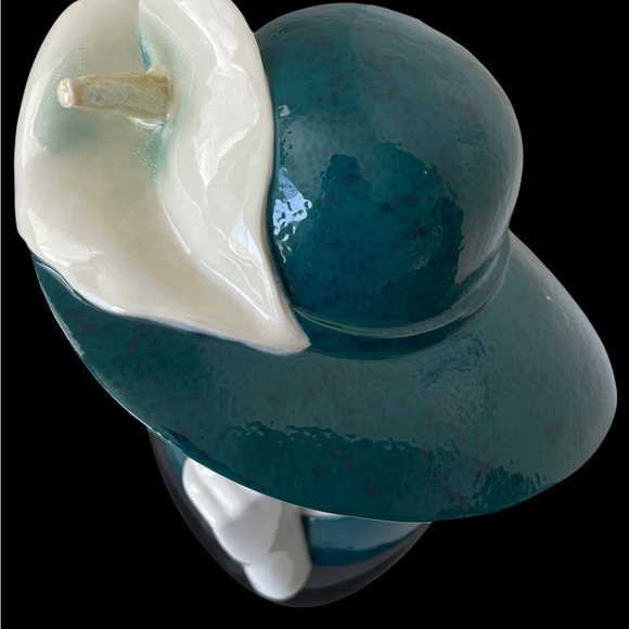 Very Rare & Large Lladro A Woman With A Hat And Calla Lilly #8386 With Box - Picture 8 of 8